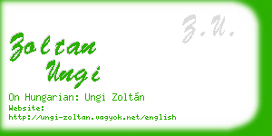 zoltan ungi business card